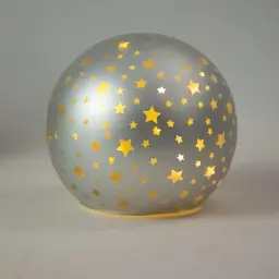 Прикраса декоративна Chomik світильник Куля, скляний, LED 12x11 см, білий (5900779881839) - мініатюра 2