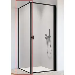 Душова стінка Radaway NES Black S1 90x200 безпечне скло, frame, чорна (10039090-54-56)
