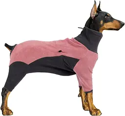 Флісовий комбінезон для собак Wan Talk Dog Clothes Cold Proof, Pink Grey, XL - мініатюра 2