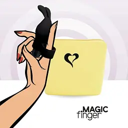 Вібратор на палець FeelzToys Magic Finger Vibrator Black - мініатюра 5