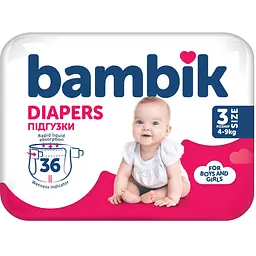 Підгузки Bambik Medium Midi (4-9 кг) 36 шт. - мініатюра 2