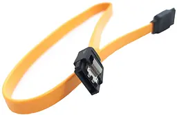 Кабель SATA 3.0 7pin, F/F, 0.5 м, с защелками, желтый