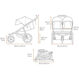Дитяча коляска Thule Urban Glide 2 Double Black (TH 10101951) - мініатюра 8