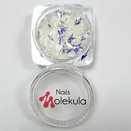 Декор для дизайну нігтів Nails Molekula 1,5 г No 05 Прозорий голографик куточок