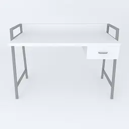 Письмовий стіл Ferrum-decor Комфорт 750x1200x600 Сірий метал ДСП Біле 32 мм (FRD-103450) - мініатюра 3