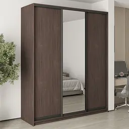Шафа-купе тридверна MebelStar Стандарт BG 2ДСП/Дзеркало 200x45x240 см Дуб рістрето (MBS-8726)