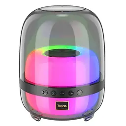 Портативна bluetooth колонка Hoco BS58 TWS з LED підсвічуванням magic чорний night