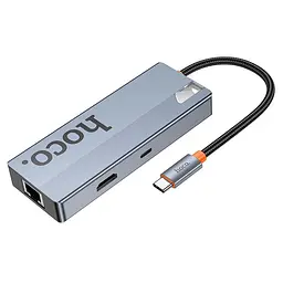 Мультиадаптер хаб Hoco HB51 Wow 6-in-1 multi-function converter - мініатюра 3