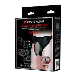 Трусики для страпона чорні Pretty Love Harness Briefs - мініатюра 6