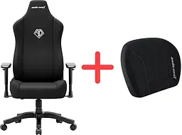 Крісло ігрове Anda Seat Novis Size L Black Fabric (AD23-L-01-B-F) - мініатюра 2