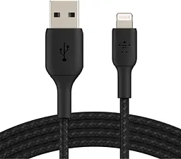 Кабель Belkin USB-A > Lightning заряджання/синхронізації 2м, 12Вт, плетений, чорний teh0013678 - мініатюра 4