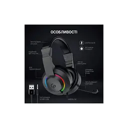 Навушники GamePro HS299 RGB Black (HS299) - мініатюра 8