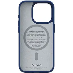 Чохол-накладка Njord Suede MagSafe Case Blue для iPhone 15 Pro (NA53SU01) - мініатюра 5