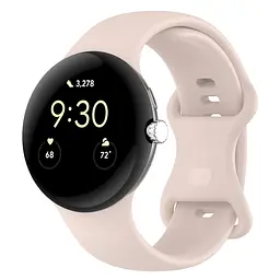 Силіконовий ремінець на смарт годинник Google Pixel Watch 3 45mm/4 45mm, Silicone, pink sand, зі зручною застібкою, на фітнес браслет, ArmorStandart (ARM84023)