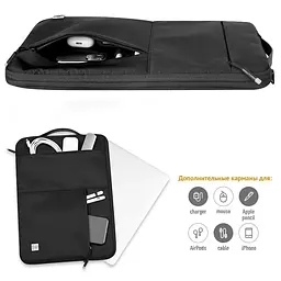 Чохол WiWU Alpha Slim Sleeve для Apple MacBook 16 (Black) [49429] - мініатюра 5