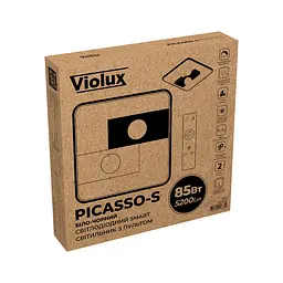 Світильник LED smart PICASSO-S+пульт 85W 3000-5000K IP20 квадрат біло-чорний Violux ( 220635 ) - мініатюра 8