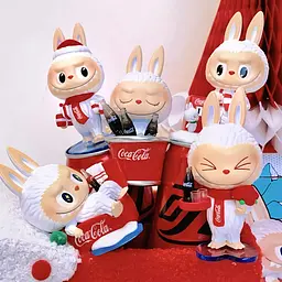 Лабубу брелок UFT сюрприз Labubu Pop Mart Coca-Cola Enjoy Monsters рандомний персонаж (UFTColaEnjoy1)
 - мініатюра 5