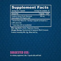 Екстракт плодів журавлини Haya Labs Cranberry Fruit Extract 30 капсул - мініатюра 3
