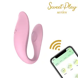 Вібратор Erospace Sweet Play C-Type для пар зі смарт-управлінням - мініатюра 3
