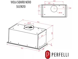 Витяжка вбудована Perfelli VIOLA 5QWRB NERO SILENZIO - мініатюра 8