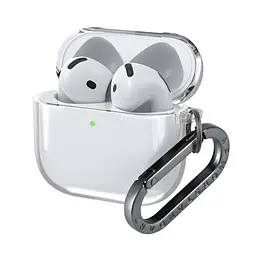 Чохол для навушників Apple AirPods 4, прозорий, Air, термополіуретан (TPU), протиударний, захист від подряпин, пилу і ударів, футляр з карабіном для кріплення, точні вирізи для доступу до роз"ємів, ArmorStandart (ARM82557) - мініатюра 2