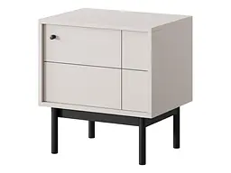 Тумба приліжкова Perfect Home Джапанді / Japandi S54 1-дверна Кашемір (PFH-091467) - мініатюра 5