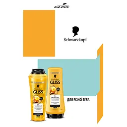 Набір Gliss Oil Nutritive. Hair Shine Шампунь 250 мл + бальзам 200 мл