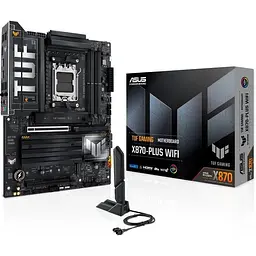 Материнська плата Asus AM5 TUF Gaming X870-PLUS WIFI, X870, 4xDDR5, Int. Realtek 2.5Gb, HDMI/2xType-C, ATX - мініатюра 2