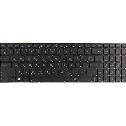 Клавіатура для ноутбука ASUS N550 Series чорна, без фрейму, підсвітка