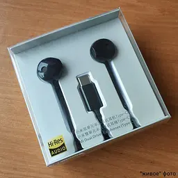 Навушники Xiaomi Mi Dual Driver ZBW4435TY з мікрофоном type-c конектор - мініатюра 2