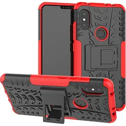 Чохол-накладка Toto Dazzle Kickstand 2 in 1 Case Xiaomi Redmi Note 6 Pro Red - мініатюра 2