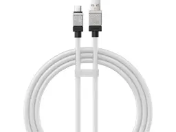 Кабель USB Type-C BASEUS CoolPlay Series USB Cable to USB-C 100W 1m White (CAKW000602)