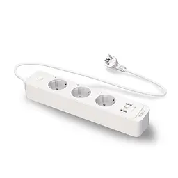 Сетевой фильтр-удлинитель с Wi-Fi TP-LINK Tapo P-300 N300 10A 2300W 3xSchuko 2xUSB 3.0 PD QC3.0 - мініатюра 3