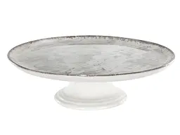 Тортівниця Alba ceramics Beige на ніжці з кришкою 30 см сіра (769-009) - мініатюра 2