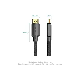 Кабель мультимедійний HDMI M to HDMI M 2.0m 4K60Hz black Vention (ALIBH) - мініатюра 2