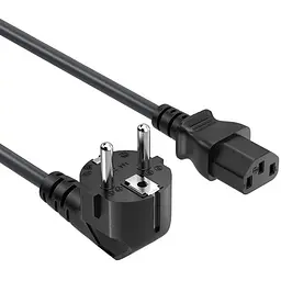 Кабель живлення від мережі PC-186, чорний, 1.5 м, GTL, CEE 7/7 - IEC C13, 3x0.75 мм² (GTLPC18615C13BK)