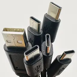 Кабель спліттер для заряджання та живлення Digital USB-5 Type-C 2A 20 см Чорний (A5C-02mB) - мініатюра 6