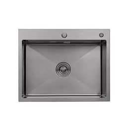 Кухонна мийка Kroner KRP Schwarze - 6350HM PVD (3.0/1.0 мм) CV031453, Чорний