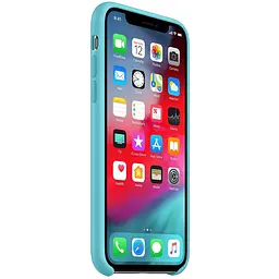 Чохол Silicone Case без Logo AA для Apple iPhone XS Max 6.5" Синій / Ice Blue - мініатюра 3