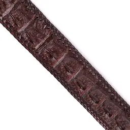 Ремінь-автомат з натуральної шкіри крокодила коричневий CROCODILE LEATHER 18171 120 см - мініатюра 9