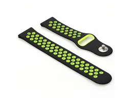 Ремешок BeCover Nike Style for Xiaomi Amazfit Bip/Bip Lite/Bip S Lite/GTR 42mm/GTS/TicWatch S2/TicWatch E Black-Yellow (705706) - миниатюра 2
