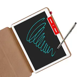 Планшет для малювання LCD color blocked 10,1 дюймів with leather case Brown / Dark Brown - мініатюра 3