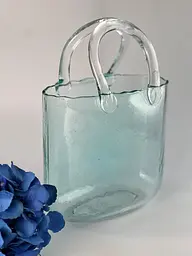 Ваза велика "Сумка блакитна" 28x19 см - мініатюра 4