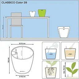 Вазон Lechuza Classico Color 28 сірий (13204) - мініатюра 3