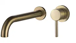 Змішувач для раковини VBI Milano Long brushed gold прихованого монтажу VBI-050103BG, Золотий