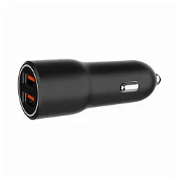 Зарядний пристрій Gembird 2xUSB QC 3.0 автомобільний адаптер чорний (TA-UC-A2QC36-CAR-01)
