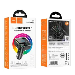 ФМ передатчик адаптер HOCO E81 Fantasy car BT FM transmitter - мініатюра 4