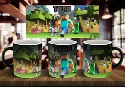 Чашка "Minecraft" з вашим ім'ям 330 мл Хамелеон глянцевий червоний