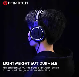 Ігрові навушники Fantech HQ53 Flash 7.1 Black з мікрофоном - мініатюра 5