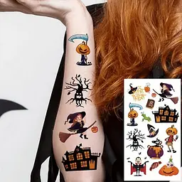 Набір дитячих тимчасових тату "Хелловін" Fresh Tattoo kids-tatto-halloween-set-30 - мініатюра 4
